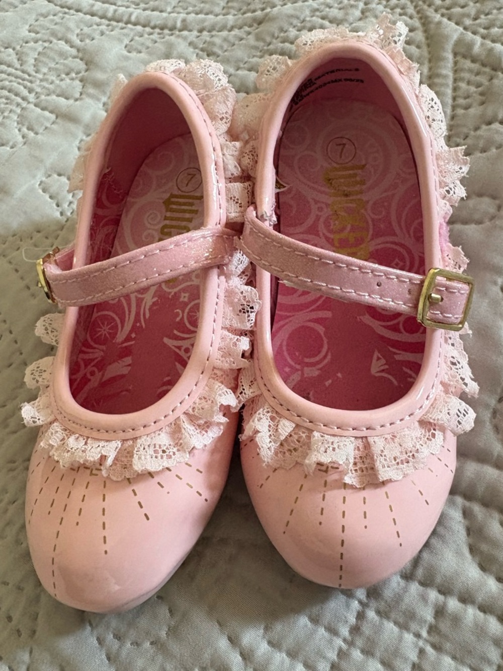 Toddler Girls Pink Lace Mary Jane Dress Shoes
